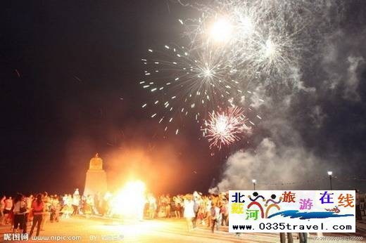 北戴河煙花篝火晚會