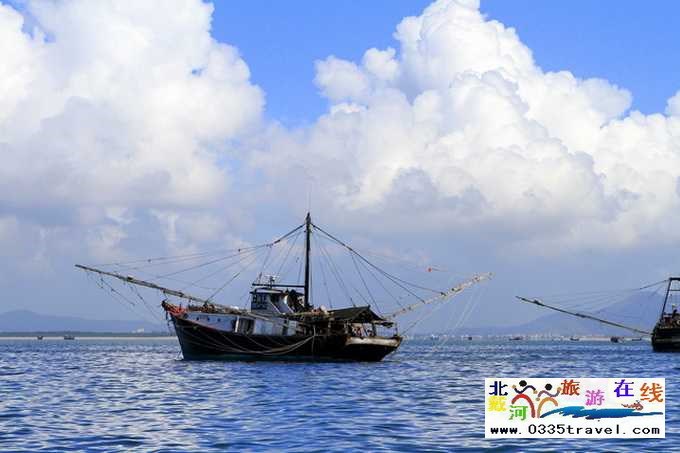 東戴河北戴河南戴河出海打漁看日出