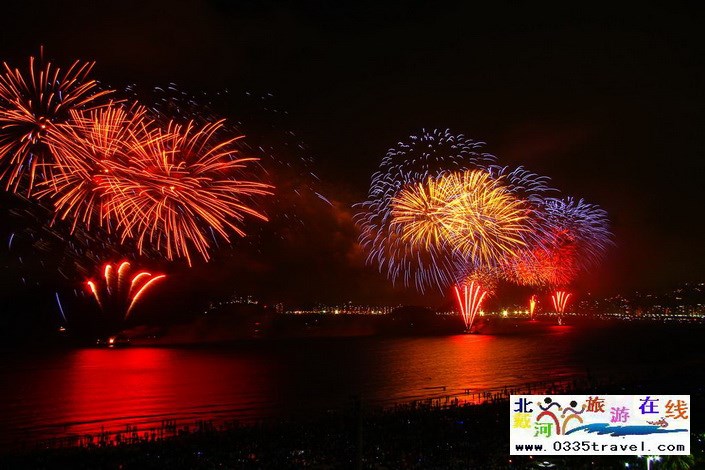 北戴河南戴河東戴河煙花焰火沙灘篝火晚會