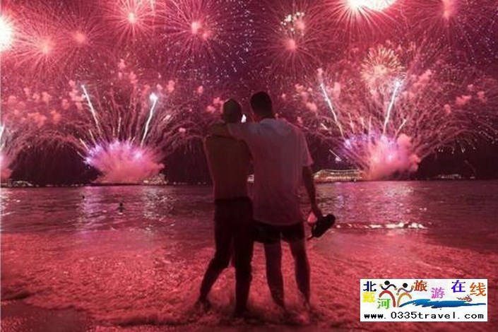 北戴河南戴河東戴河煙花焰火沙灘篝火晚會