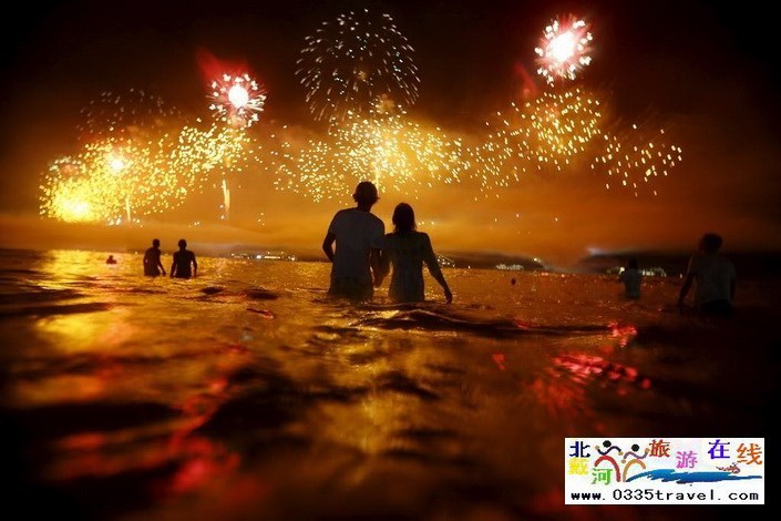 北戴河南戴河東戴河煙花焰火沙灘篝火晚會