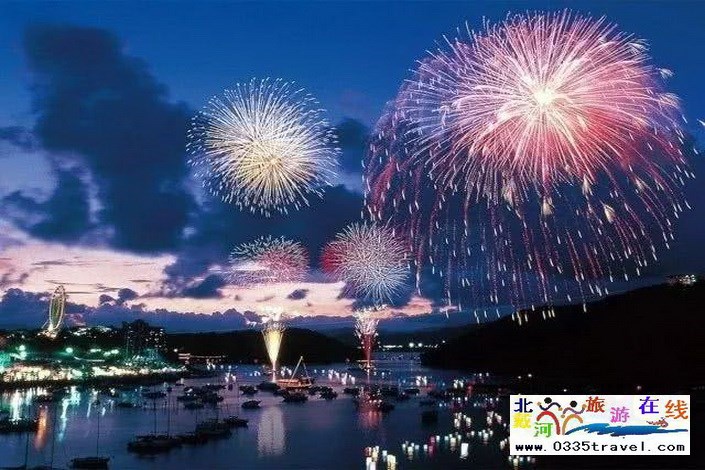 北戴河南戴河東戴河煙花焰火沙灘篝火晚會