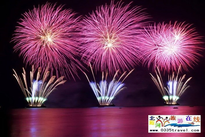北戴河南戴河東戴河煙花焰火沙灘篝火晚會