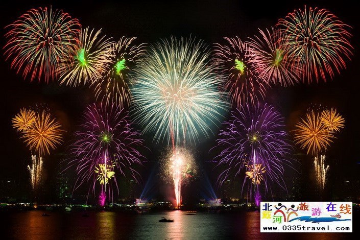北戴河南戴河東戴河煙花焰火沙灘篝火晚會